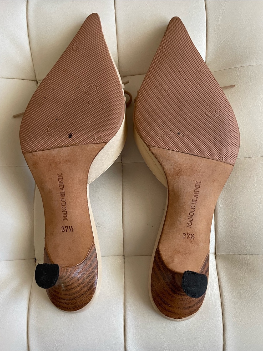 Vintage Manolo Blahnik Kitten Heel Mules - Picture 4 of 5